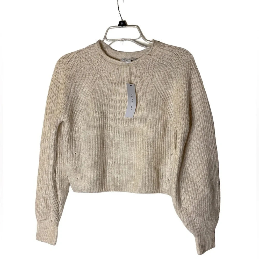 NWT TopShop Long Sleeve Cropped Women’s Sweater